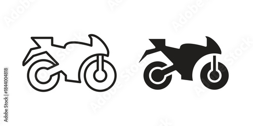 Motorcycle icon design element, vector illustration. Editable vector collections.