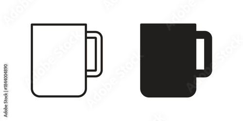 Mug icon design element, vector illustration. Editable vector collections.