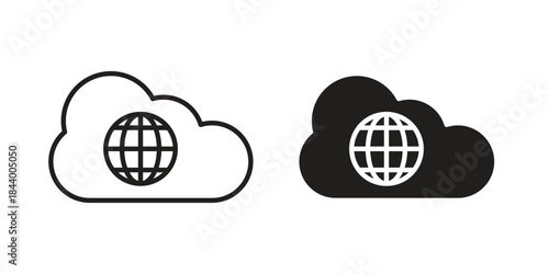 Network cloud icon design element, vector illustration. Editable vector collections.