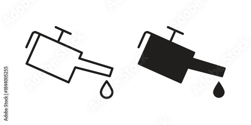 Oil can icon design element, vector illustration. Editable vector collections.