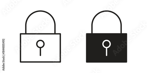 Password icon design element, vector illustration. Editable vector collections.
