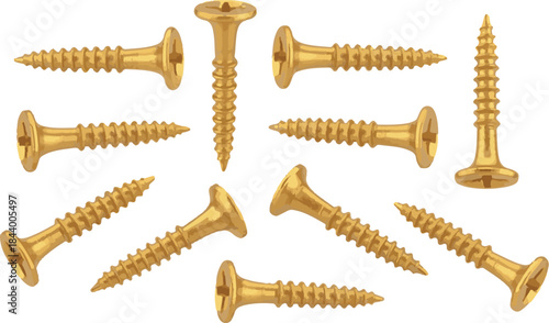 screws isolated on white
