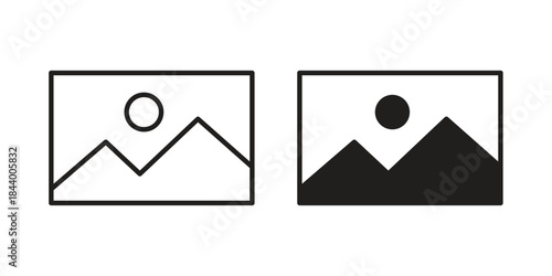 Picture icon design element, vector illustration. Editable vector collections.