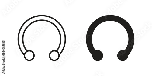 Piercing icon design element, vector illustration. Editable vector collections.