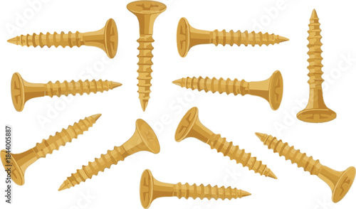 screws isolated on white