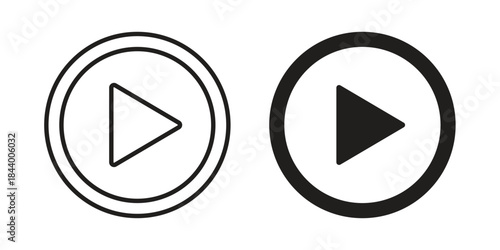 Play icon design element, vector illustration. Editable vector collections.