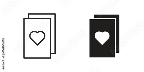 Playing cards icon design element, vector illustration. Editable vector collections.