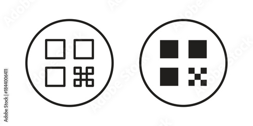 Qrcode icon design element, vector illustration. Editable vector collections.