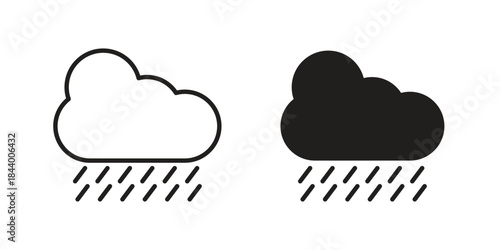 Rain icon design element, vector illustration. Editable vector collections.