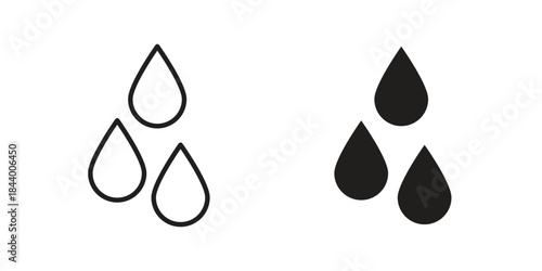 Raindrops icon design element, vector illustration. Editable vector collections.