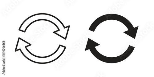 Recycle icon design element, vector illustration. Editable vector collections.