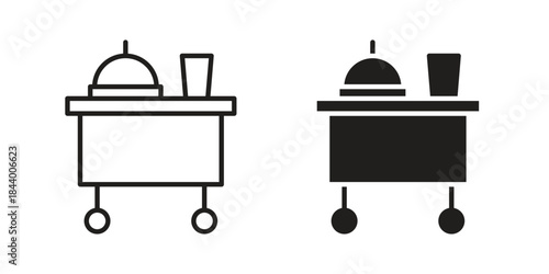 Room service icon design element, vector illustration. Editable vector collections.