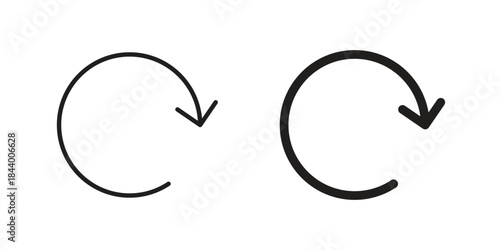 Rotate right icon design element, vector illustration. Editable vector collections.