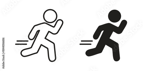 Running icon design element, vector illustration. Editable vector collections.