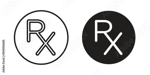 RX icon design element, vector illustration. Editable vector collections.