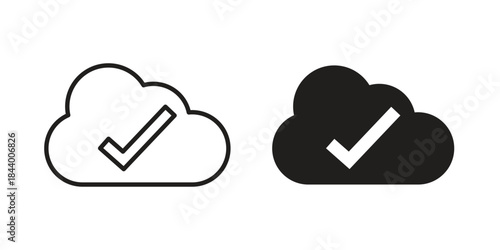 Saved to drive icon design element, vector illustration. Editable vector collections.