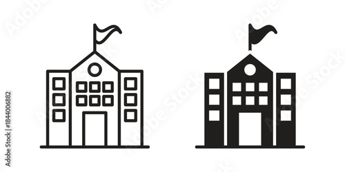 school icon design element, vector illustration. Editable vector collections.
