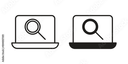 Search online icon design element, vector illustration. Editable vector collections.