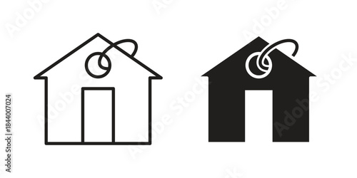 Selling or rent home icon design element, vector illustration. Editable vector collections.