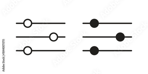 Settings sliders icon design element, vector illustration. Editable vector collections.