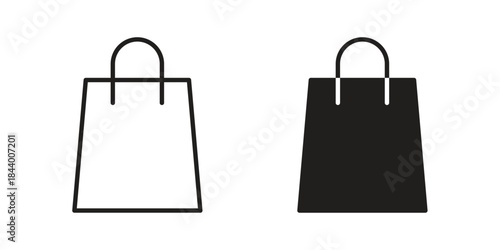 Shopping bag icon design element, vector illustration. Editable vector collections.