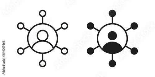 Social network icon design element, vector illustration. Editable vector collections.