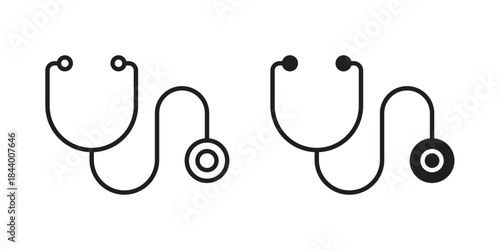 Stethoscope icon design element, vector illustration. Editable vector collections.