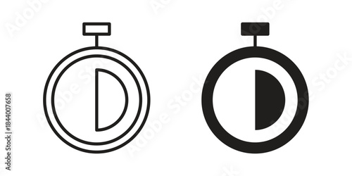 Stopwatch icon design element, vector illustration. Editable vector collections.