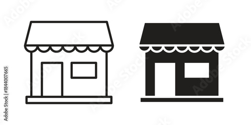 Store icon design element, vector illustration. Editable vector collections.