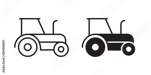 Tractor icon design element, vector illustration. Editable vector collections.