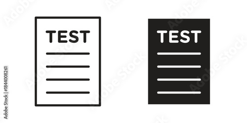 Test icon design element, vector illustration. Editable vector collections.