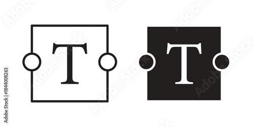 Text icon design element, vector illustration. Editable vector collections.