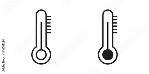 Thermometer half icon design element, vector illustration. Editable vector collections.