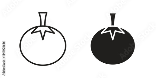 Tomato icon design element, vector illustration. Editable vector collections.