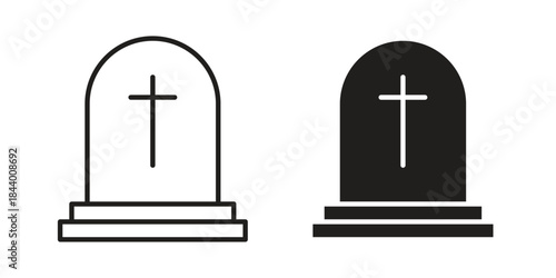 Tombstone icon design element, vector illustration. Editable vector collections.