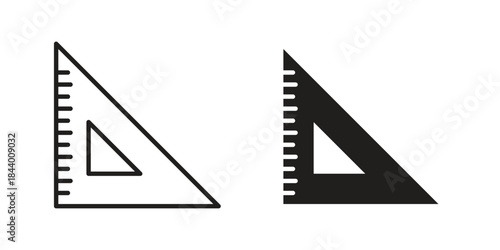 Triangle ruler icon design element, vector illustration. Editable vector collections.