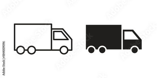 Truck icon design element, vector illustration. Editable vector collections.