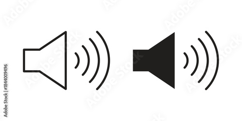 Volume icon design element, vector illustration. Editable vector collections.