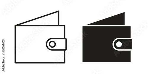 Wallet icon design element, vector illustration. Editable vector collections.