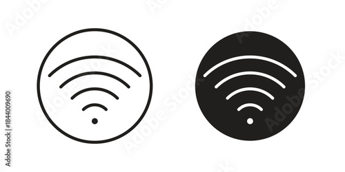 Wifi icon design element, vector illustration. Editable vector collections.