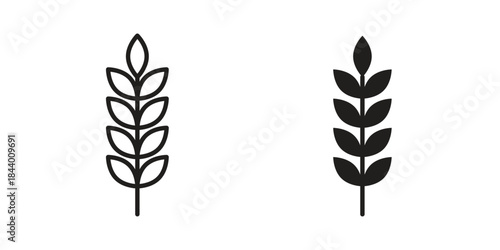 Wheat icon design element, vector illustration. Editable vector collections.