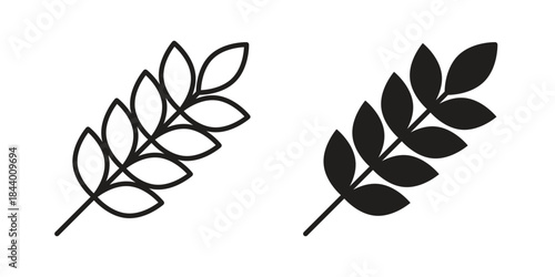 Wheat icon design element, vector illustration. Editable vector collections.