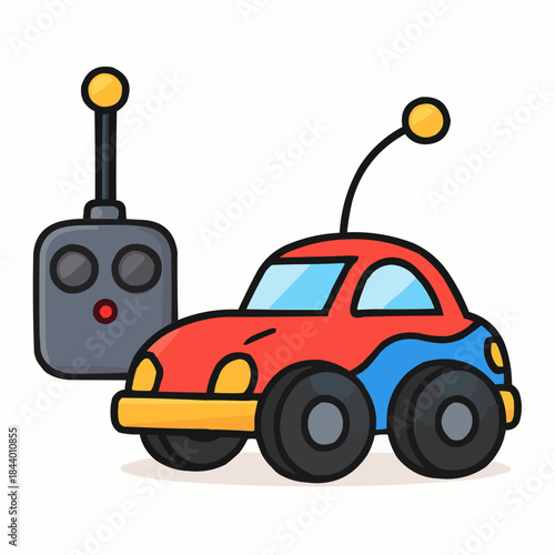 Radio-Controlled Toy Car Flat Icon

