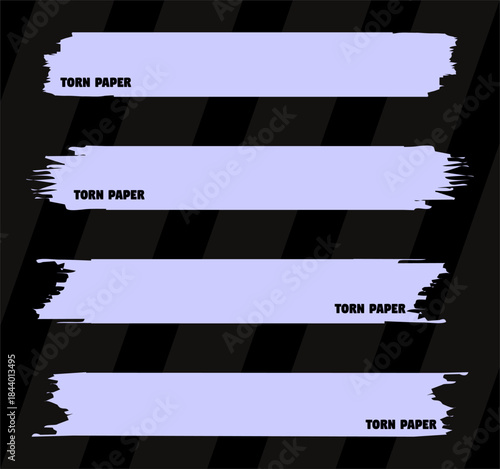 Torn Paper Pieces Background Vector