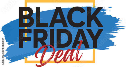 Black Friday Deal Blue Brush Stroke