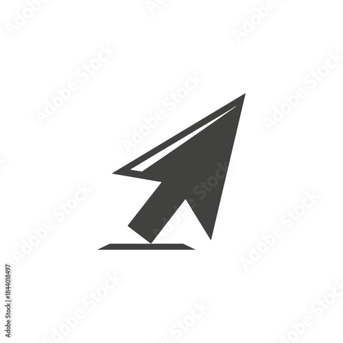 Arrow icon pointing upwards representing selection and direction for navigation and focus.