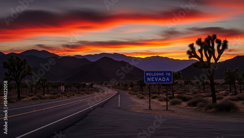 Authentic american west landscape nevada american culture lifestyle desert horizon peaceful mood timeless scenery background for travel content environmental storytelling and branding
