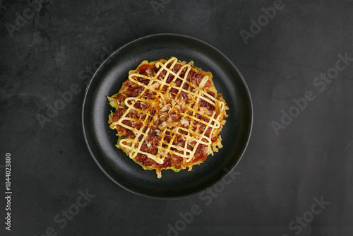 Принти на полотні Japanese okonomiyaki pancake on plate