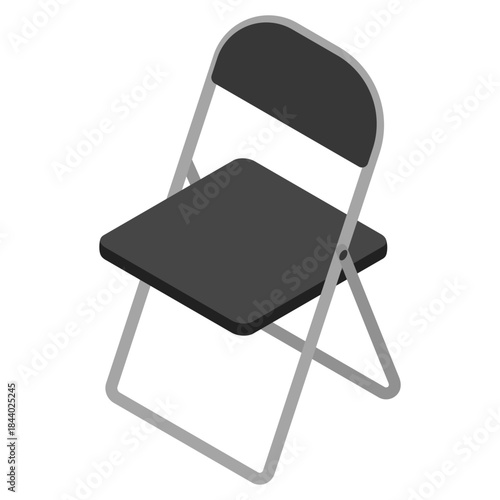 アイソメトリックイラスト：パイプ椅子