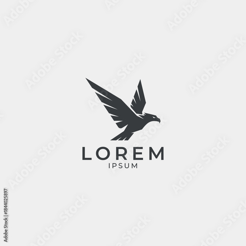 Elegant minimal eagle logo with refined and professional appearance. Suitable for luxury brands, fashion, corporate identity, consulting, and high-end business branding.